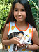 Some of Patty's newest cats -- Goldie, Spot, Candy and Friskie. A python has already eaten Candy and Friskie.